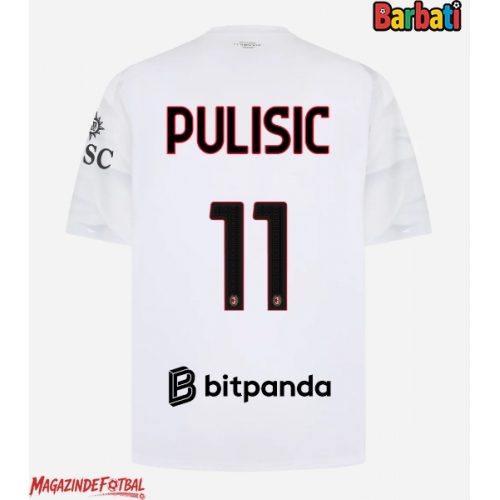 AC Milan Christian Pulisic #11 Tricou Fotbal Replică 2026-27 Barbati Deplasare AC Milan Christian Pulisic #11 Tricou Fotbal Replică 2026-27 Barbati Deplasare